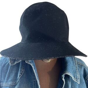 Lite Felt Water Repellent‎ Classic Western Cowboy Hat Black Wide Brim W MED